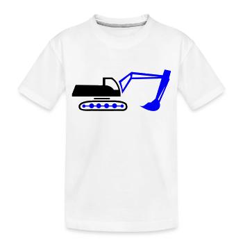 excavatrice - T-shirt bio Premium Enfant - blanc - Devant