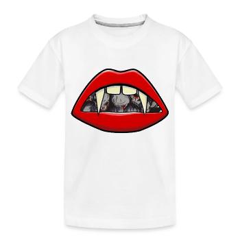 Halloween Vampire Mouth Bloodsucker Vampire - Kids' Premium Organic T-Shirt - white - Front
