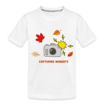 Der Herbst ist da - Kinder Premium Bio T-Shirt - Weiß - Vorne