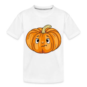 Émotion de citrouille douteuse - T-shirt bio Premium Enfant - blanc - Devant