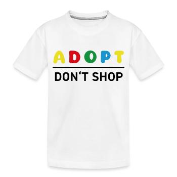 Couleurs Froh - Adoptez Don’t Shop - T-shirt bio Premium Enfant - blanc - Devant