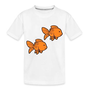 Poisson Poisson Rouge - T-shirt bio Premium Enfant - blanc - Devant