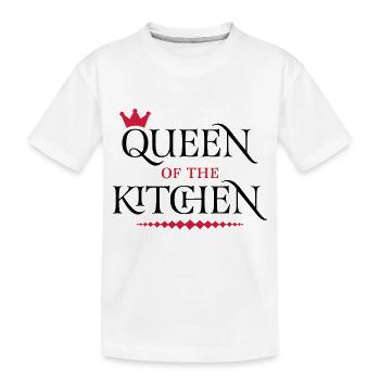 Queen of the Kitchen - Kids' Premium Organic T-Shirt - white - Front
