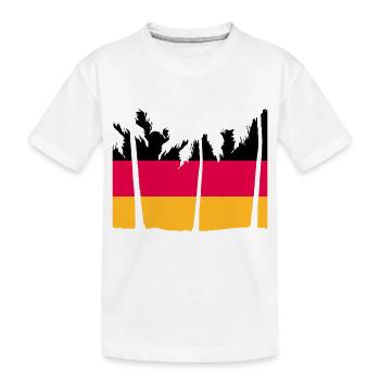 Drapeau de l’Allemagne Noir Rouge Or Palm Stripe - T-shirt bio Premium Enfant - blanc - Devant