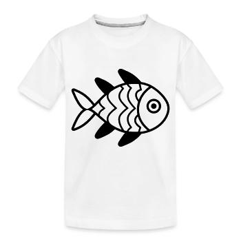 fish - Kids' Premium Organic T-Shirt - white - Front