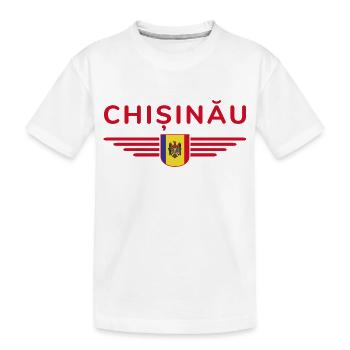Chișinău T-Shirt – Love for the Capital - Kids' Premium Organic T-Shirt - white - Front