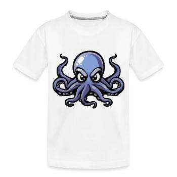 Oktopus Comic - Kinder Premium Bio T-Shirt - Weiß - Vorne
