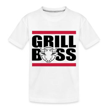 grill - Kids' Premium Organic T-Shirt - white - Front