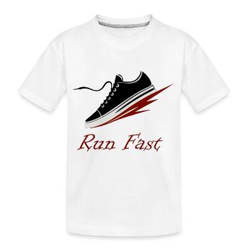 COOLE SCHUHE - Kinder Premium Bio T-Shirt - Weiß - Vorne