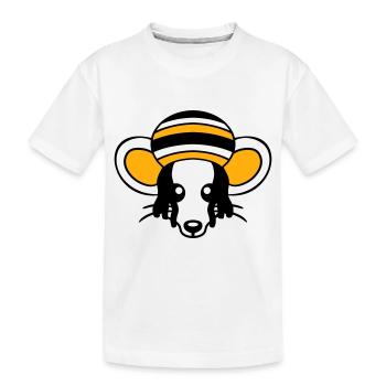 Souris Raggae Jamaica Chapeau Rasta Lure Chill Hat - T-shirt bio Premium Enfant - blanc - Devant