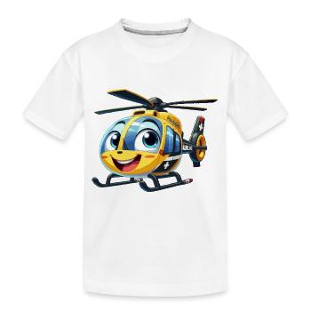 Hélicoptère de traumatologie junior - T-shirt bio Premium Enfant - blanc - Devant