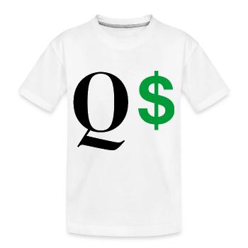 Buchstabe q dollar - Kinder Premium Bio T-Shirt - Weiß - Vorne