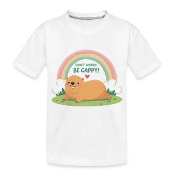 Mach dir keine Sorgen Sei Cappy - Kinder Premium Bio T-Shirt - Weiß - Vorne