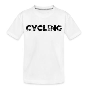 Cycling - Kids' Premium Organic T-Shirt - white - Front