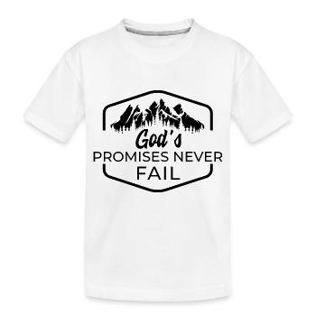 Gott hält seine Versprechen - Kinder Premium Bio T-Shirt - Weiß - Vorne