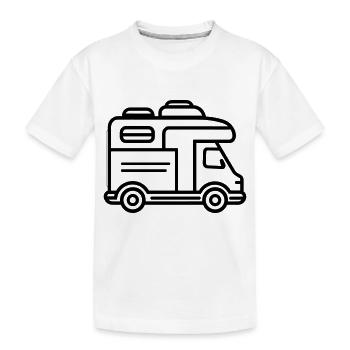 Wohnmobil - Kinder Premium Bio T-Shirt - Weiß - Vorne
