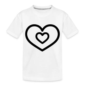 cœur - T-shirt bio Premium Enfant - blanc - Devant