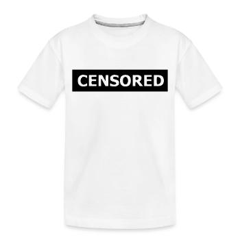 CENSORED CUT - Kinder Premium Bio T-Shirt - Weiß - Vorne