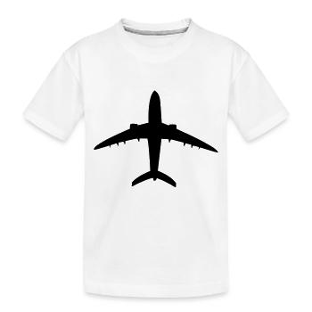 Flugzeug - Kinder Premium Bio T-Shirt - Weiß - Vorne