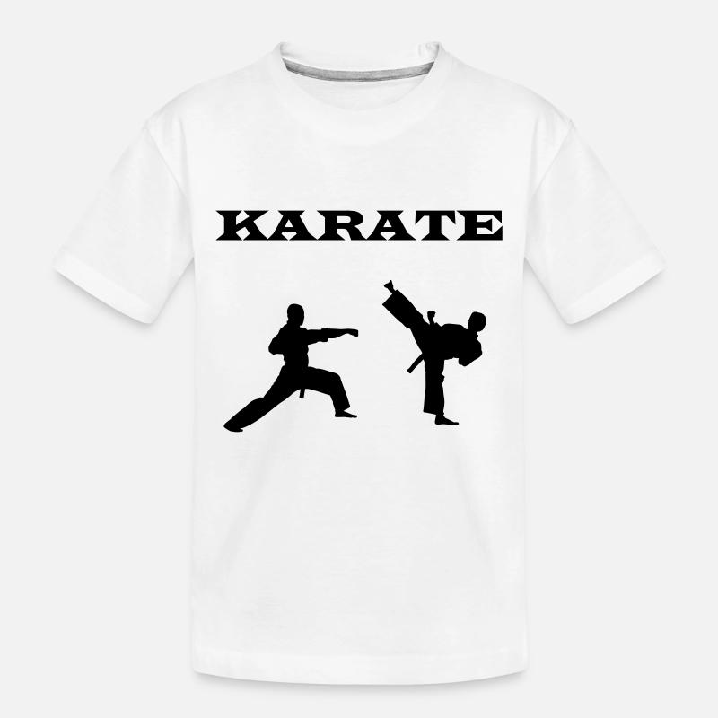 karate two types icon - Kids' Premium Organic T-Shirt - white