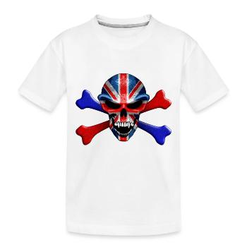 Union Jack Skull - T-shirt bio Premium Enfant - blanc - Devant