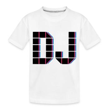 DJ - Kinder Premium Bio T-Shirt - Weiß - Vorne