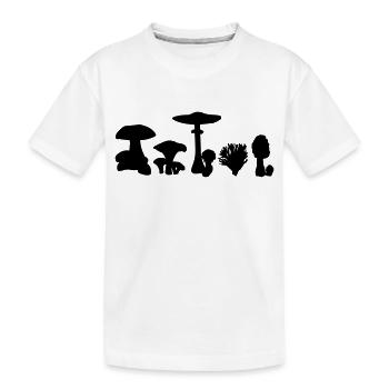 Pilz - Kinder Premium Bio T-Shirt - Weiß - Vorne