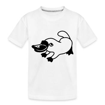 Schnabeltier - Line - Kinder Premium Bio T-Shirt - Weiß - Vorne