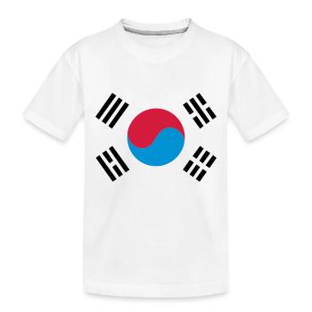 South Korea - Kids' Premium Organic T-Shirt - white - Front