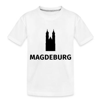 Magdeburg - Kinder Premium Bio T-Shirt - Weiß - Vorne