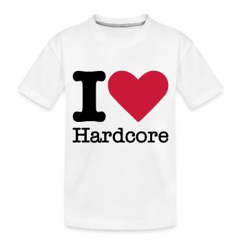 I Love Hardcore - Kids' Premium Organic T-Shirt - white - Front