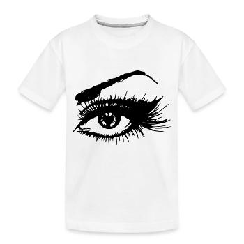eye - Kids' Premium Organic T-Shirt - white - Front