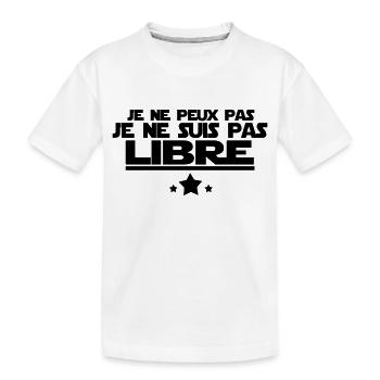 je ne suis pas libre - T-shirt bio Premium Enfant - blanc - Devant