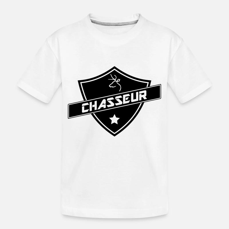 blason chasseur - T-shirt bio Premium Enfant - blanc