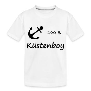 100 % Küstenboy - Kinder Premium Bio T-Shirt - Weiß - Vorne