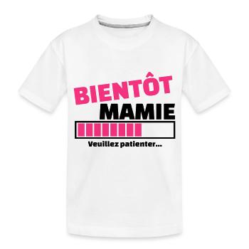 bientôt mamie - T-shirt bio Premium Enfant - blanc - Devant