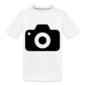 Kamera - Kinder Premium Bio T-Shirt - Weiß - Vorne