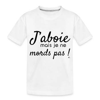 J'aboie mais je ne mords pas - T-shirt bio Premium Enfant - blanc - Devant