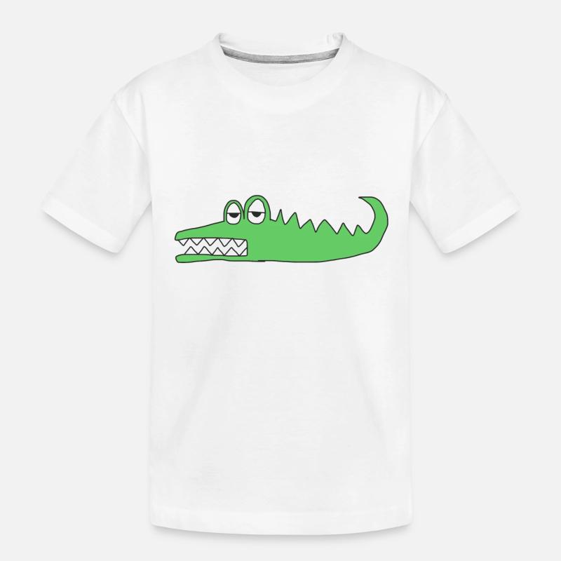 Krokodil - Kinder Premium Bio T-Shirt - Weiß