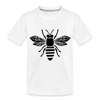 biene honig imker waben hummel wespe insekt flügel - Kinder Premium Bio T-Shirt - Weiß - Vorne