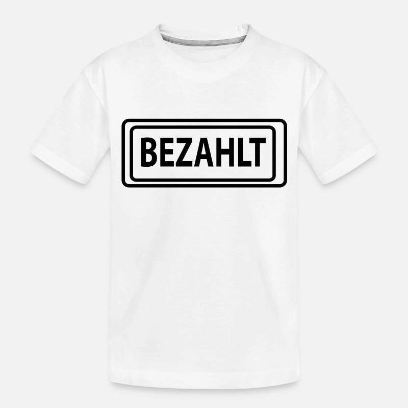 bezahlt - Kinder Premium Bio T-Shirt - Weiß