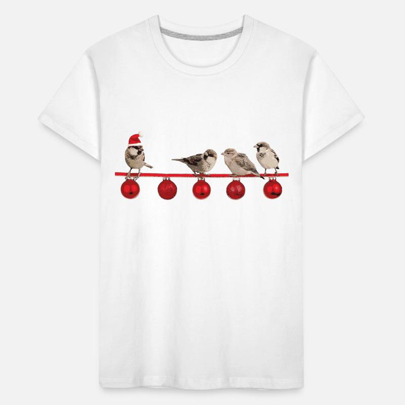 Weihnachten Vogel Kinder Premium Bio T-Shirt