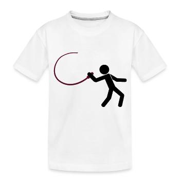 M8 mit Peitsche - Kinder Premium Bio T-Shirt - Weiß - Vorne