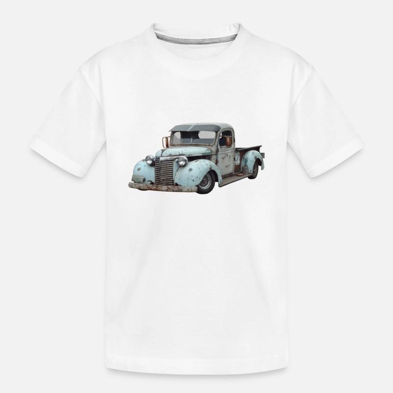 Oldtimer Pick Up - T-shirt bio Premium Enfant - blanc