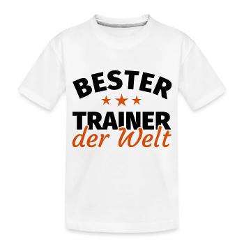 Trainer Geschenk - Kinder Premium Bio T-Shirt - Weiß - Vorne