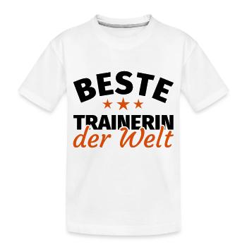 Trainerin Geschenk - Kinder Premium Bio T-Shirt - Weiß - Vorne