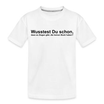 Ziegen die keinen Bock haben - Kinder Premium Bio T-Shirt - Weiß - Vorne