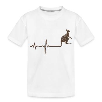 Cadeau Heartbeat Kangourou - T-shirt bio Premium Enfant - blanc - Devant