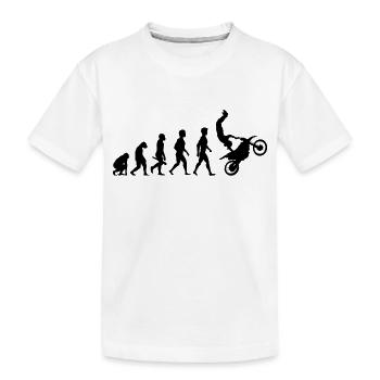 motorrad moped motorcycle motorbike evolution13 - Kinder Premium Bio T-Shirt - Weiß - Vorne