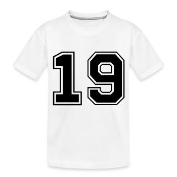 neunzehn - Kids' Premium Organic T-Shirt - white - Front